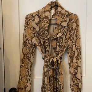 HM Snake Print Trench Coat